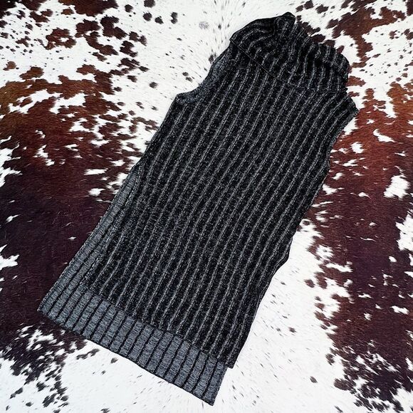 BLUE RAIN Ribbed Tunic Cowl Neck Sweater Tank - Picture 1 of 9